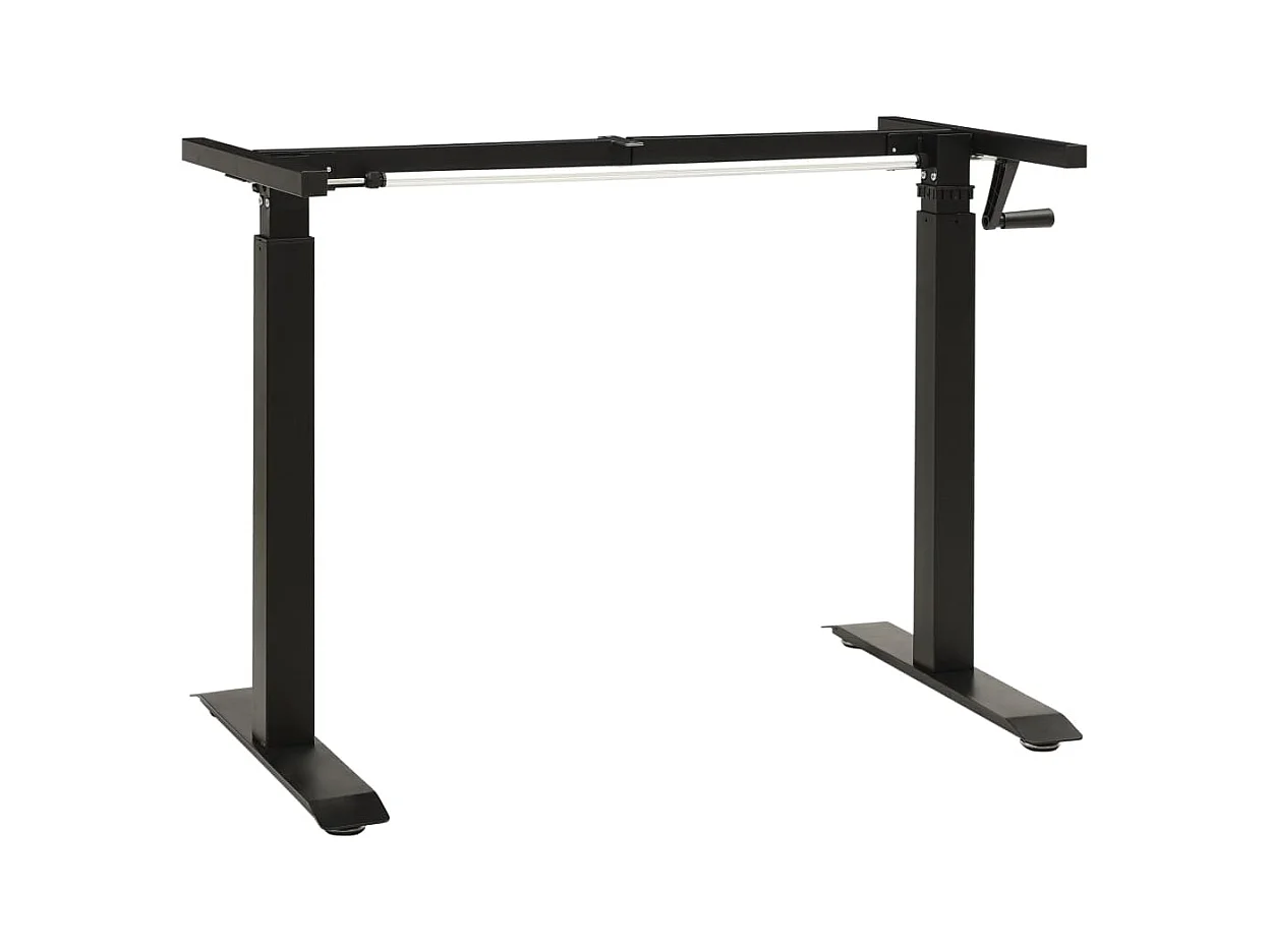 Cadre de bureau en hauteur réglable avec manivelle manuel Noir