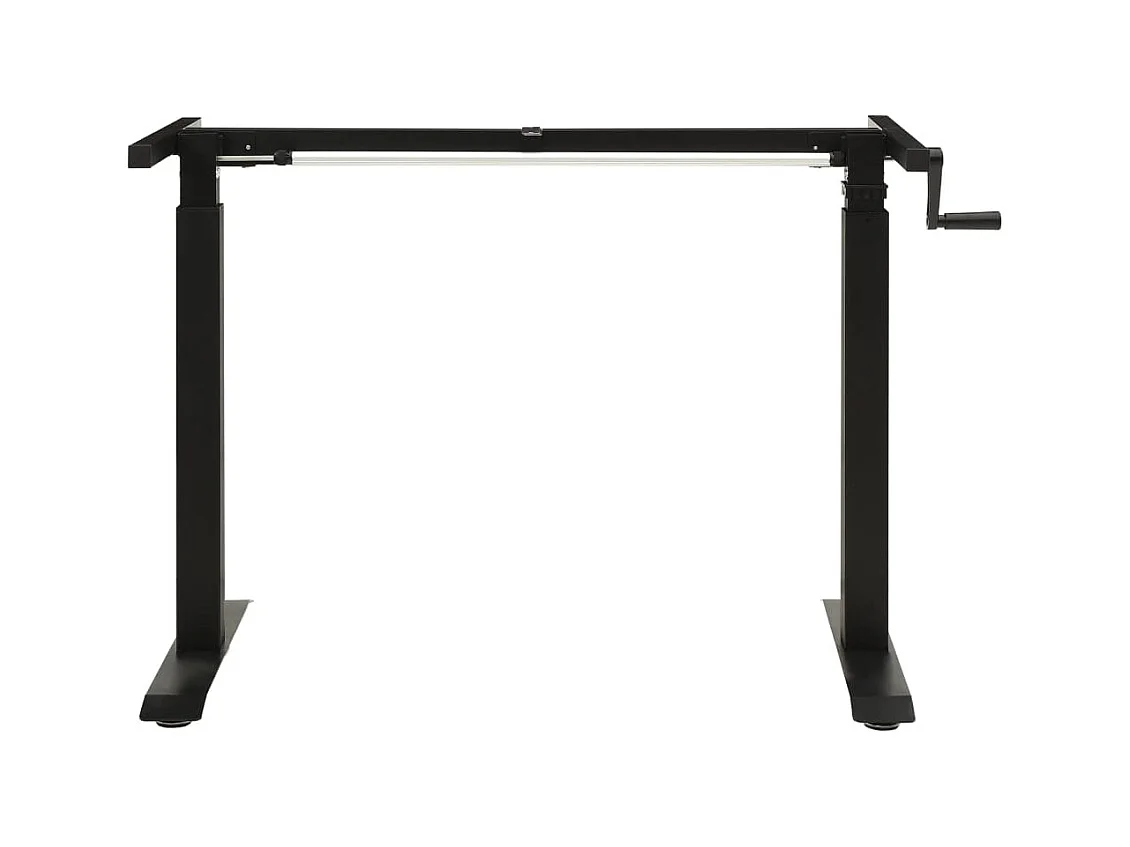 Cadre de bureau en hauteur réglable avec manivelle manuel Noir