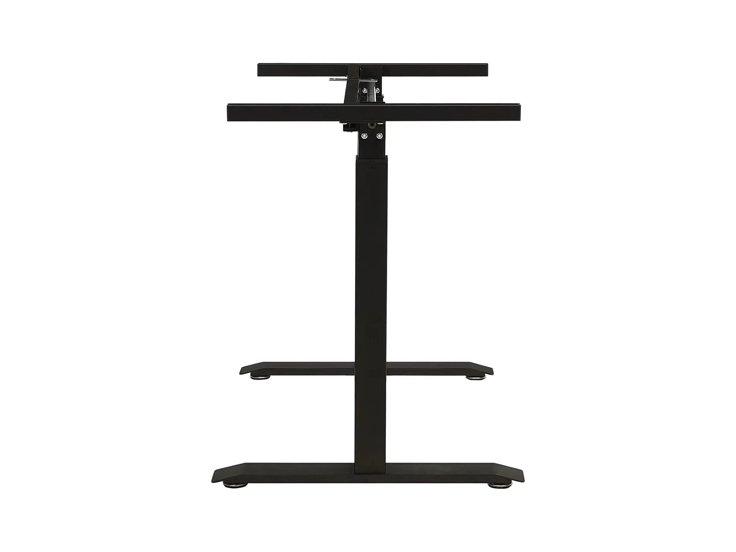 Cadre de bureau en hauteur réglable avec manivelle manuel Noir