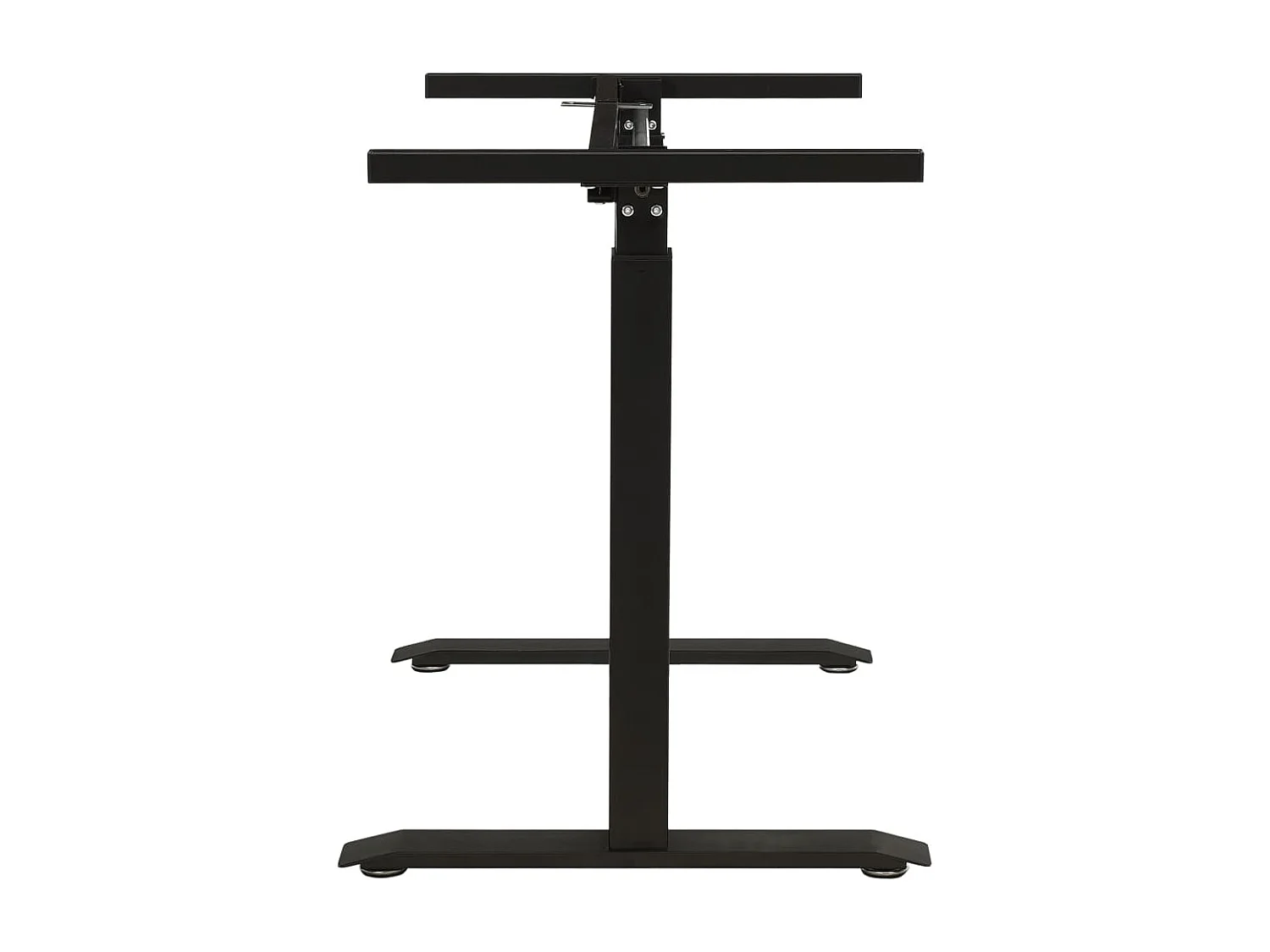 Cadre de bureau en hauteur réglable avec manivelle manuel Noir