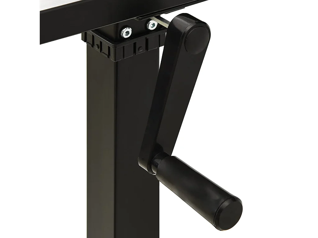 Cadre de bureau en hauteur réglable avec manivelle manuel Noir