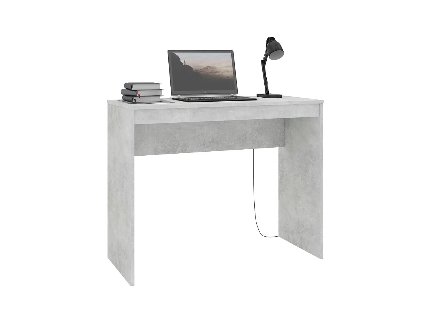 Bureau bois gris béton Studano 90cm