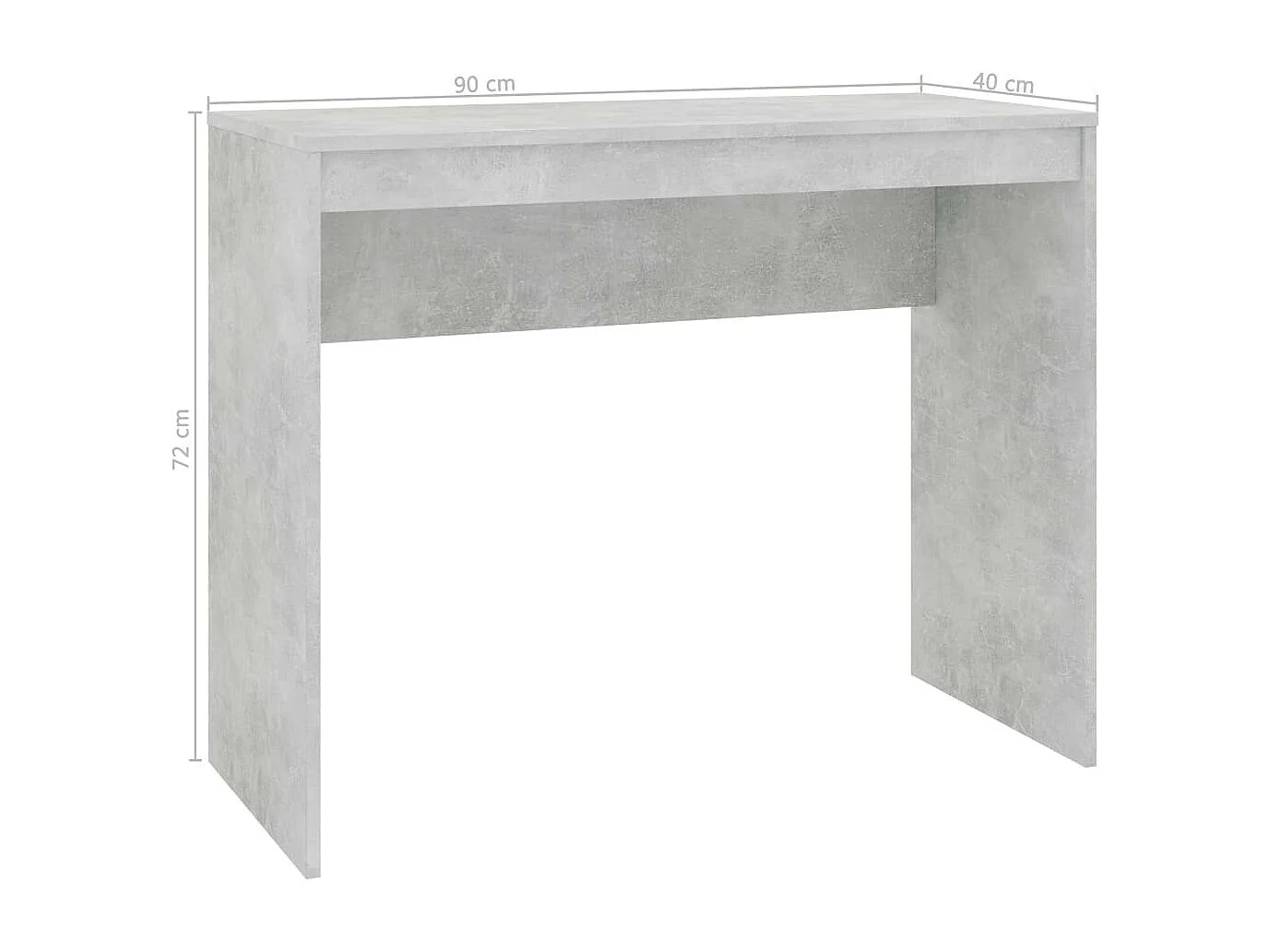 Bureau bois gris béton Studano 90cm