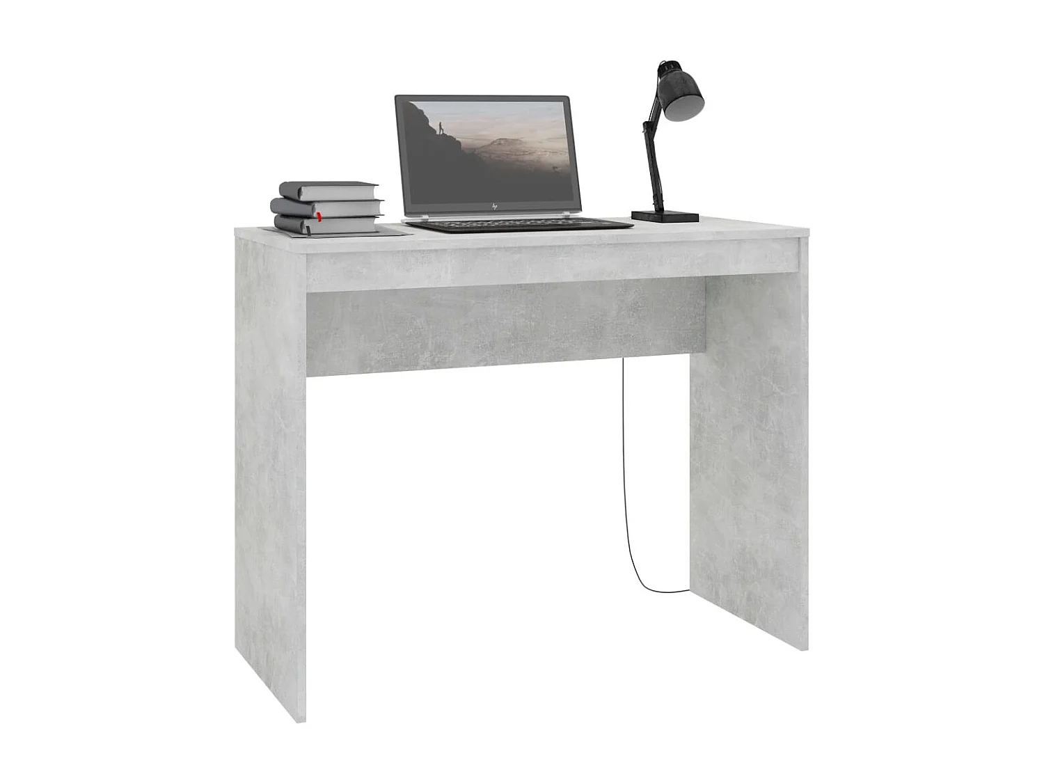 Bureau bois gris béton Studano 90cm