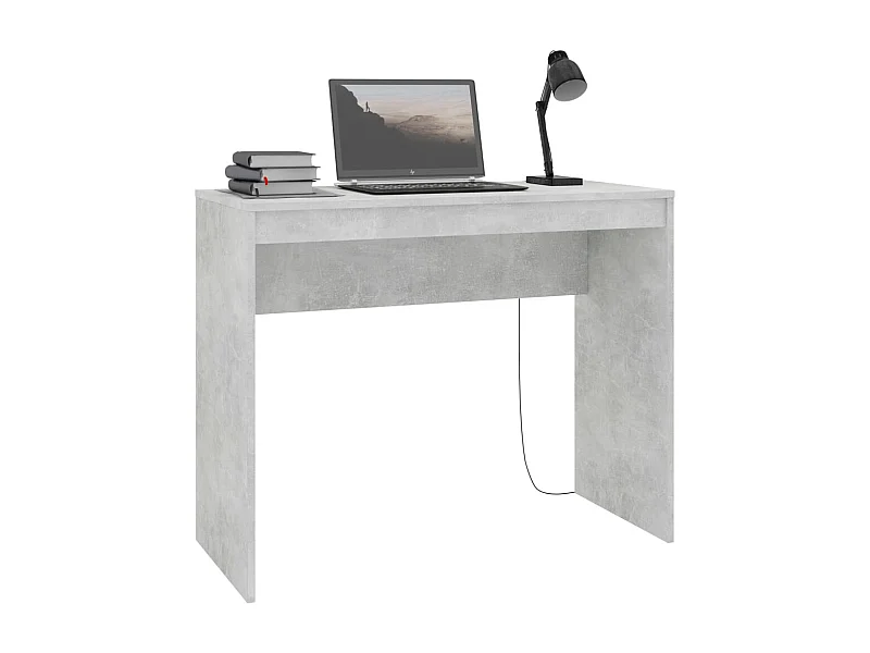 Bureau bois gris béton Studano 90cm