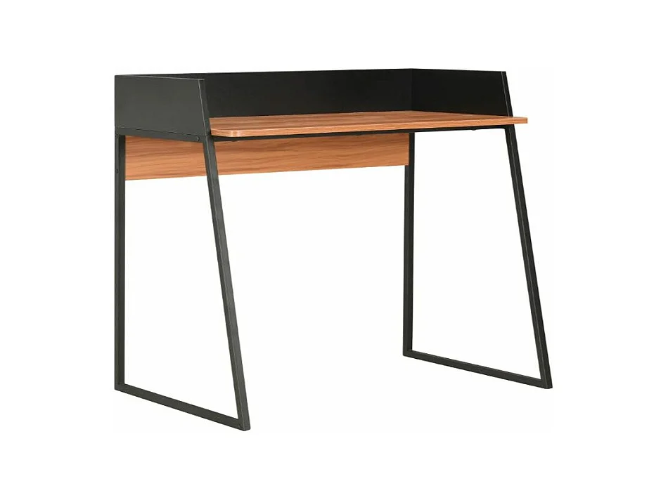 Bureau bois marron et métal noir Papyrus