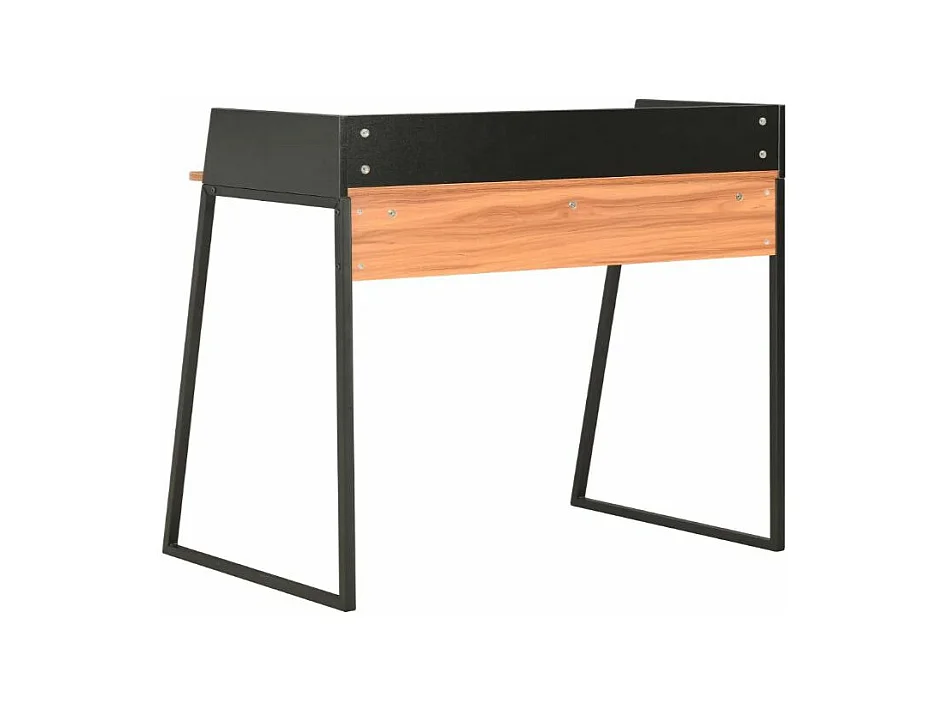 Bureau bois marron et métal noir Papyrus