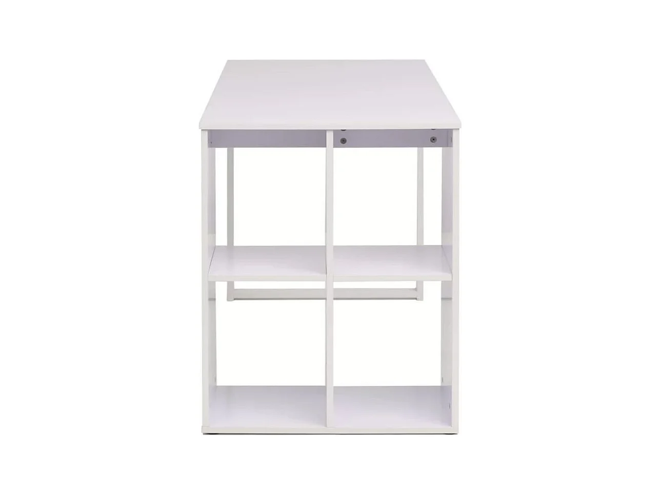 Bureau bois et pieds métal blanc Brook