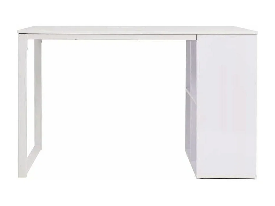 Bureau bois et pieds métal blanc Brook