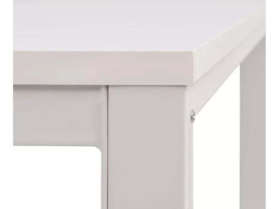 Bureau bois et pieds métal blanc Brook