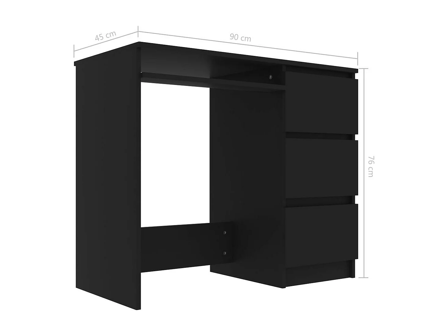 Bureau Noir 90x45x76