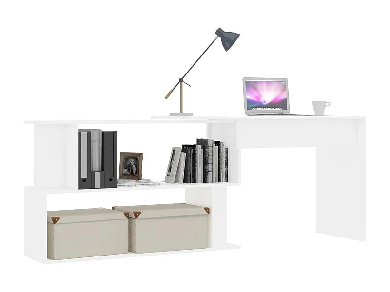 Bureau d'angle Blanc 200x50x76