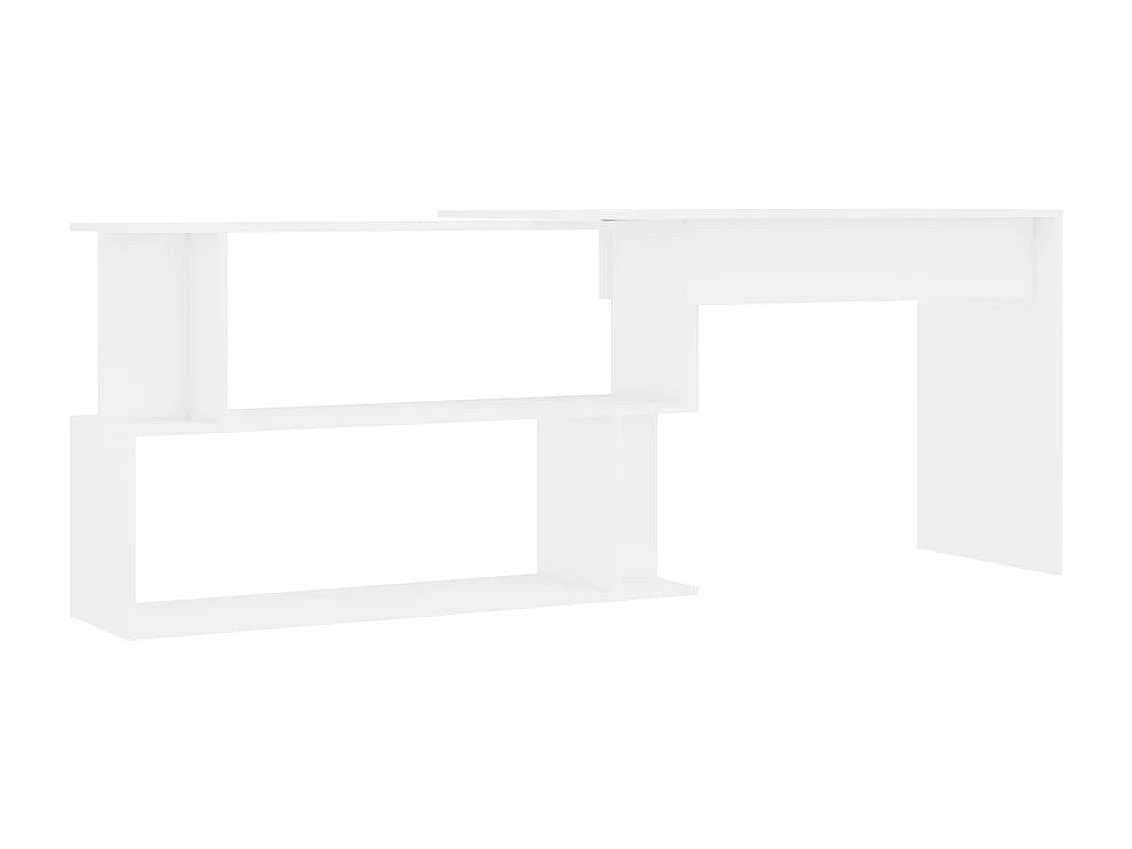 Bureau d'angle Blanc 200x50x76