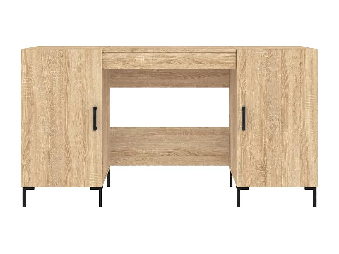 Bureau chêne sonoma 140x50x75 bois d'ingénierie