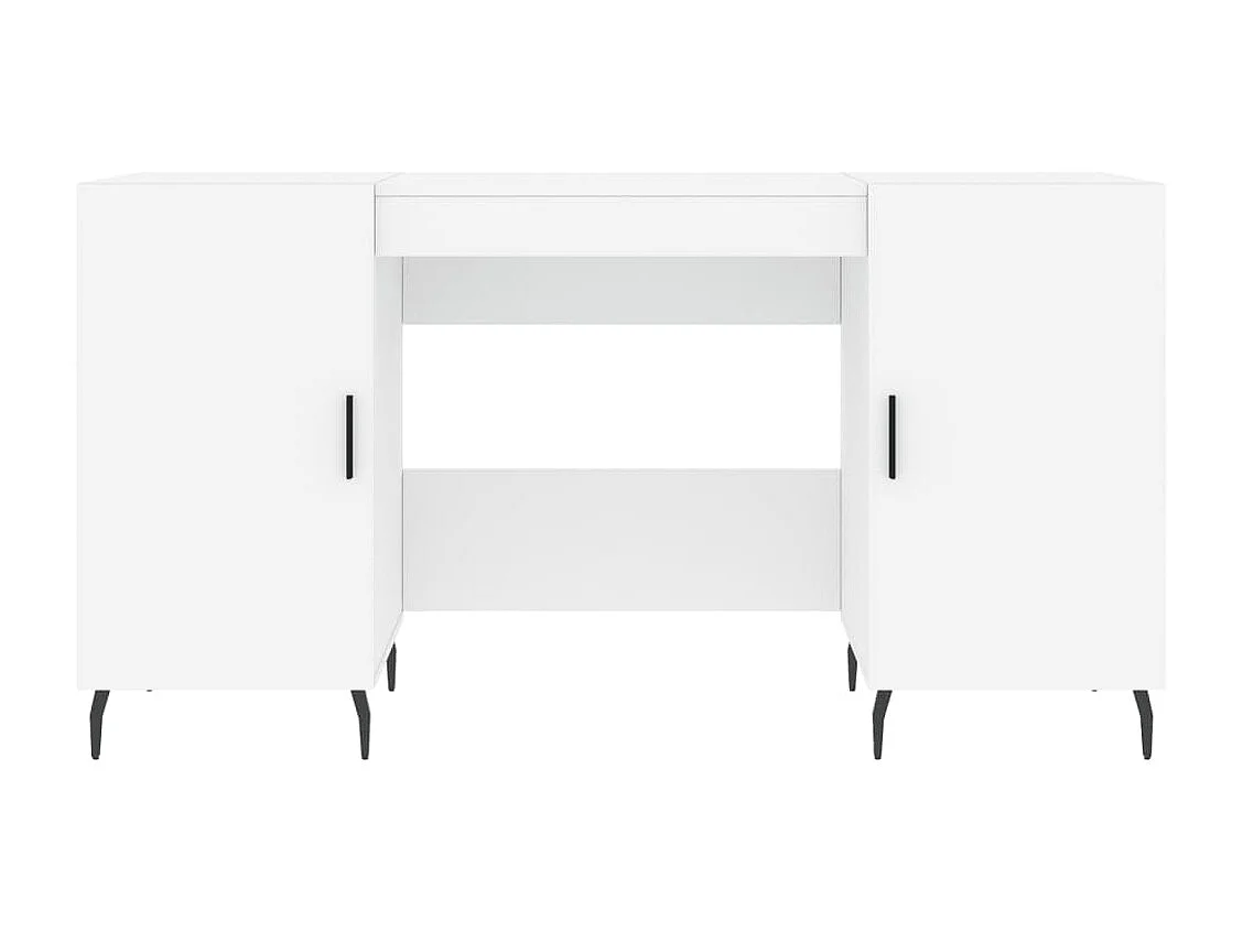 Bureau blanc 140x50x75 bois d'ingénierie