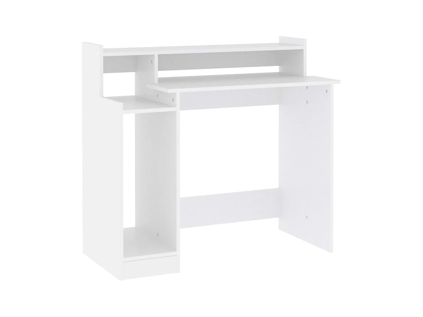 Bureau avec lumières LED Blanc 97x90x45 Bois d'ingénierie