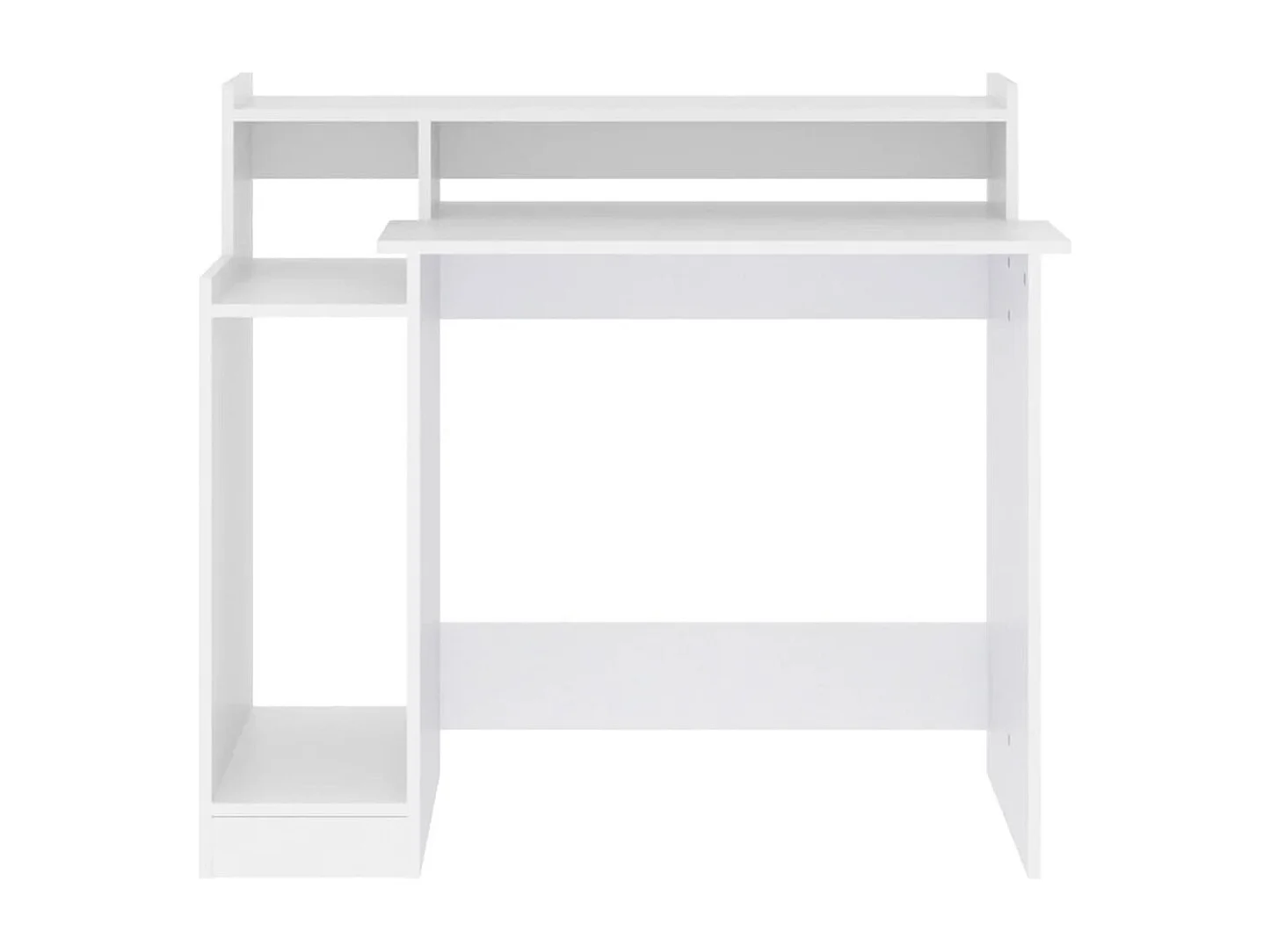 Bureau avec lumières LED Blanc 97x90x45 Bois d'ingénierie