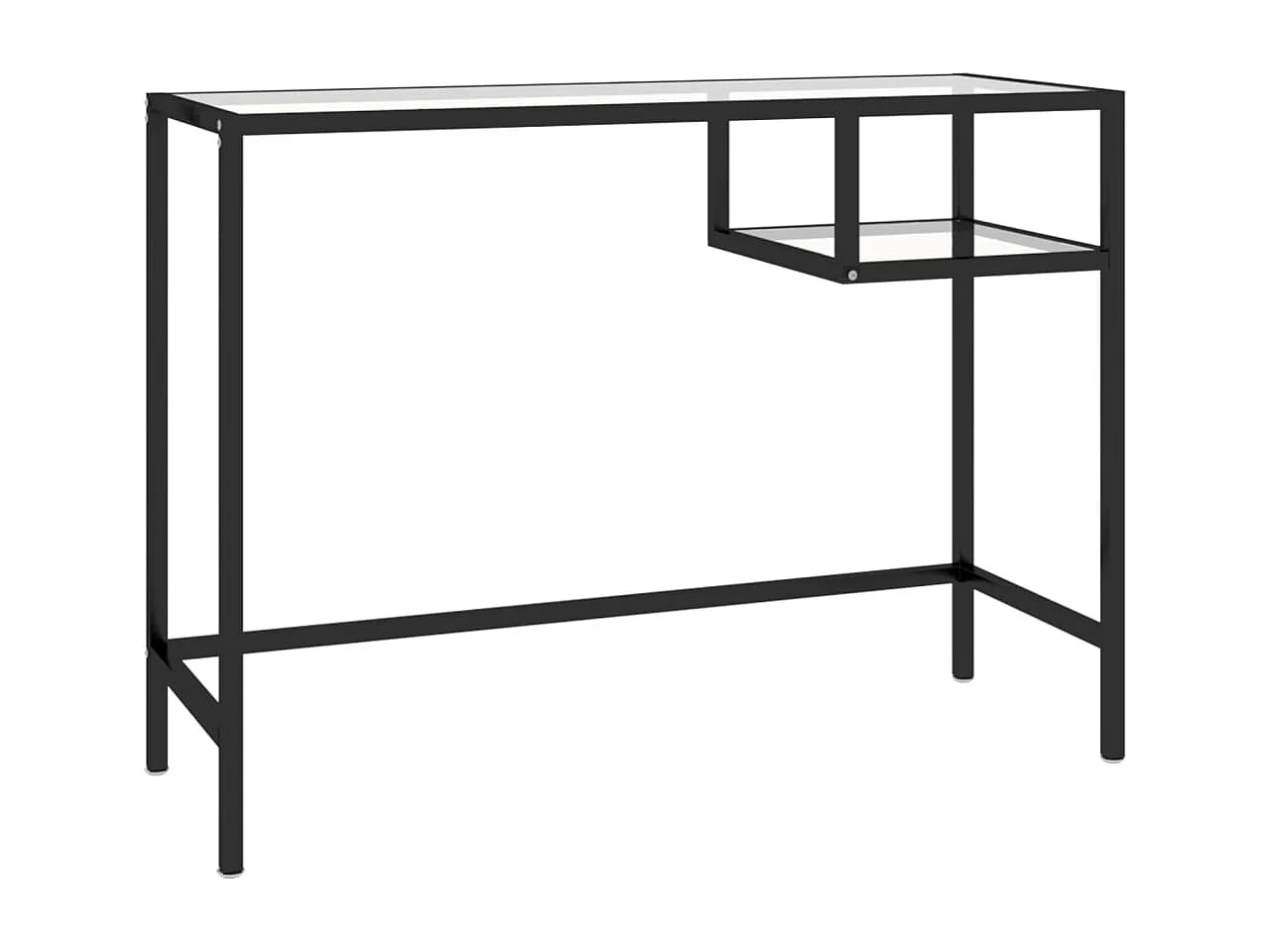 Bureau d'ordinateur Transparent 100x36x74 Verre