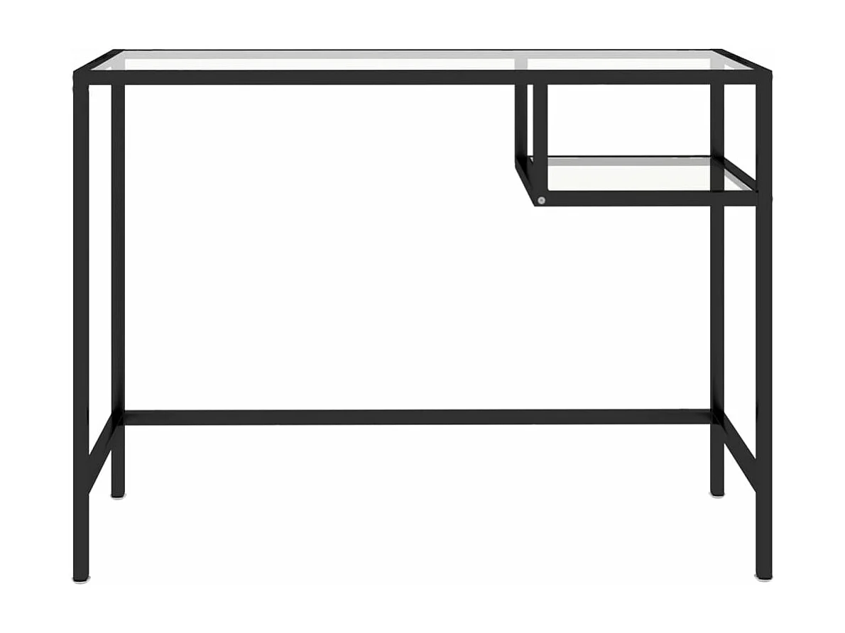 Bureau d'ordinateur Transparent 100x36x74 Verre