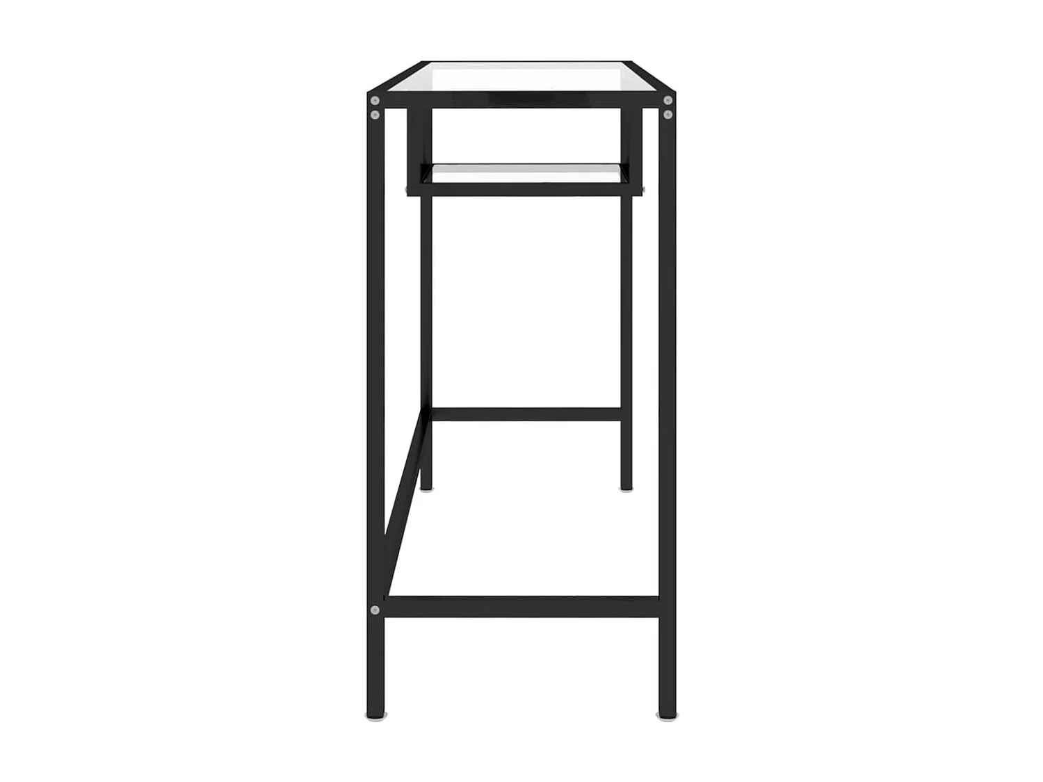 Bureau d'ordinateur Transparent 100x36x74 Verre