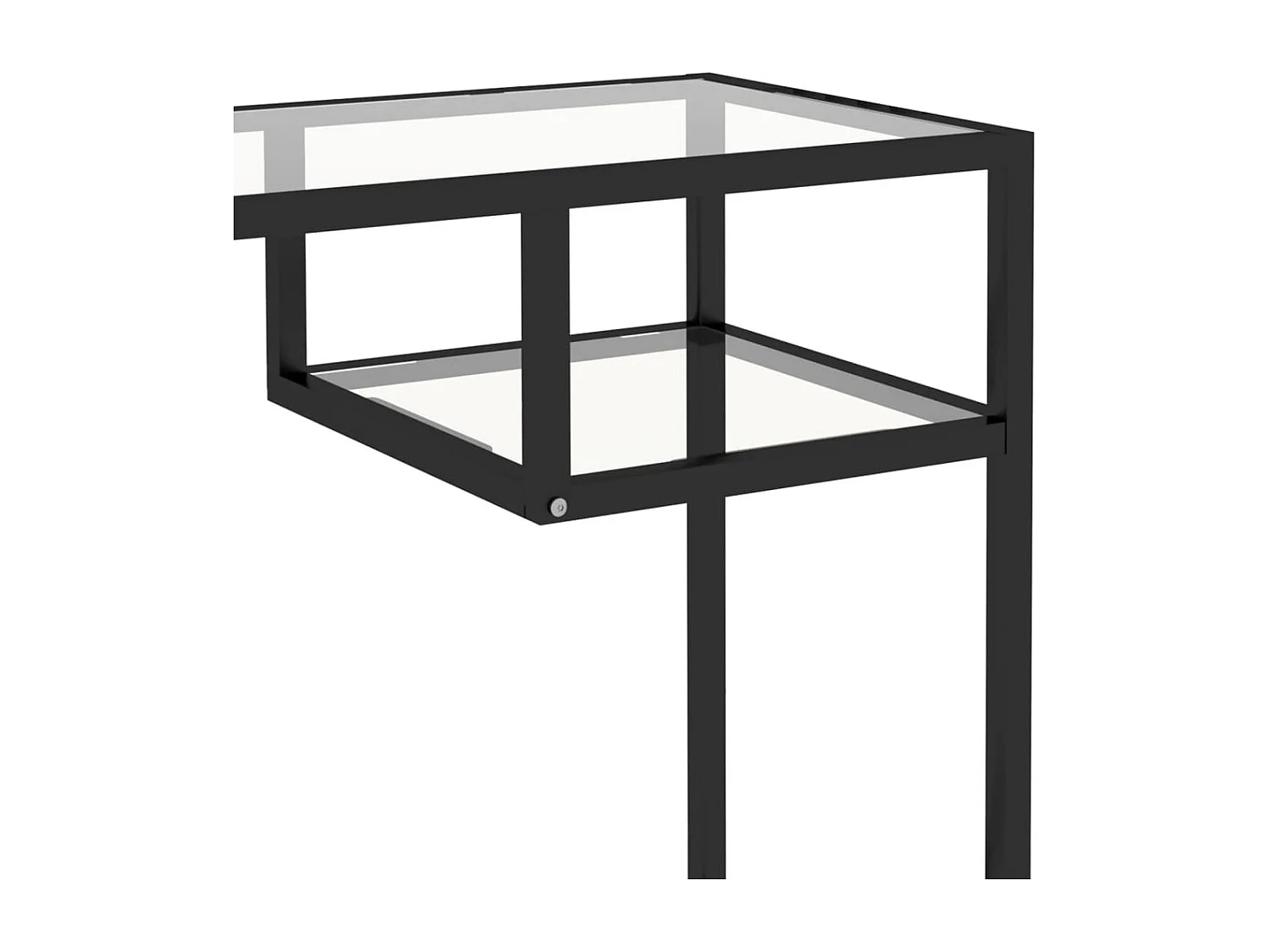 Bureau d'ordinateur Transparent 100x36x74 Verre