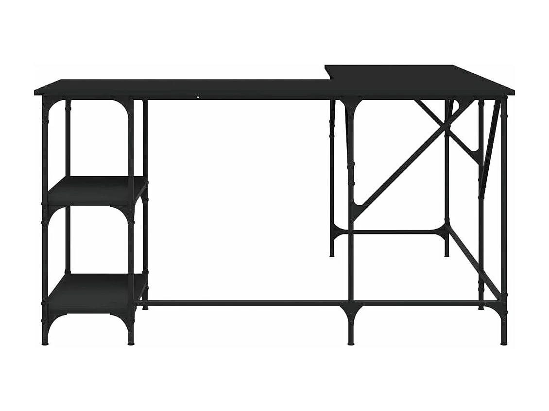Bureau noir 139x139x75 bois d'ingénierie