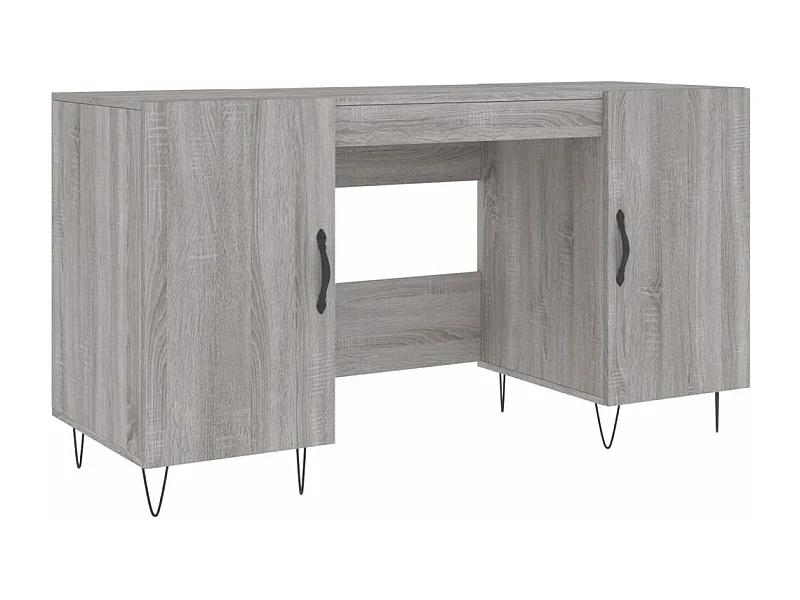 Bureau sonoma gris 140x50x75 bois d'ingénierie