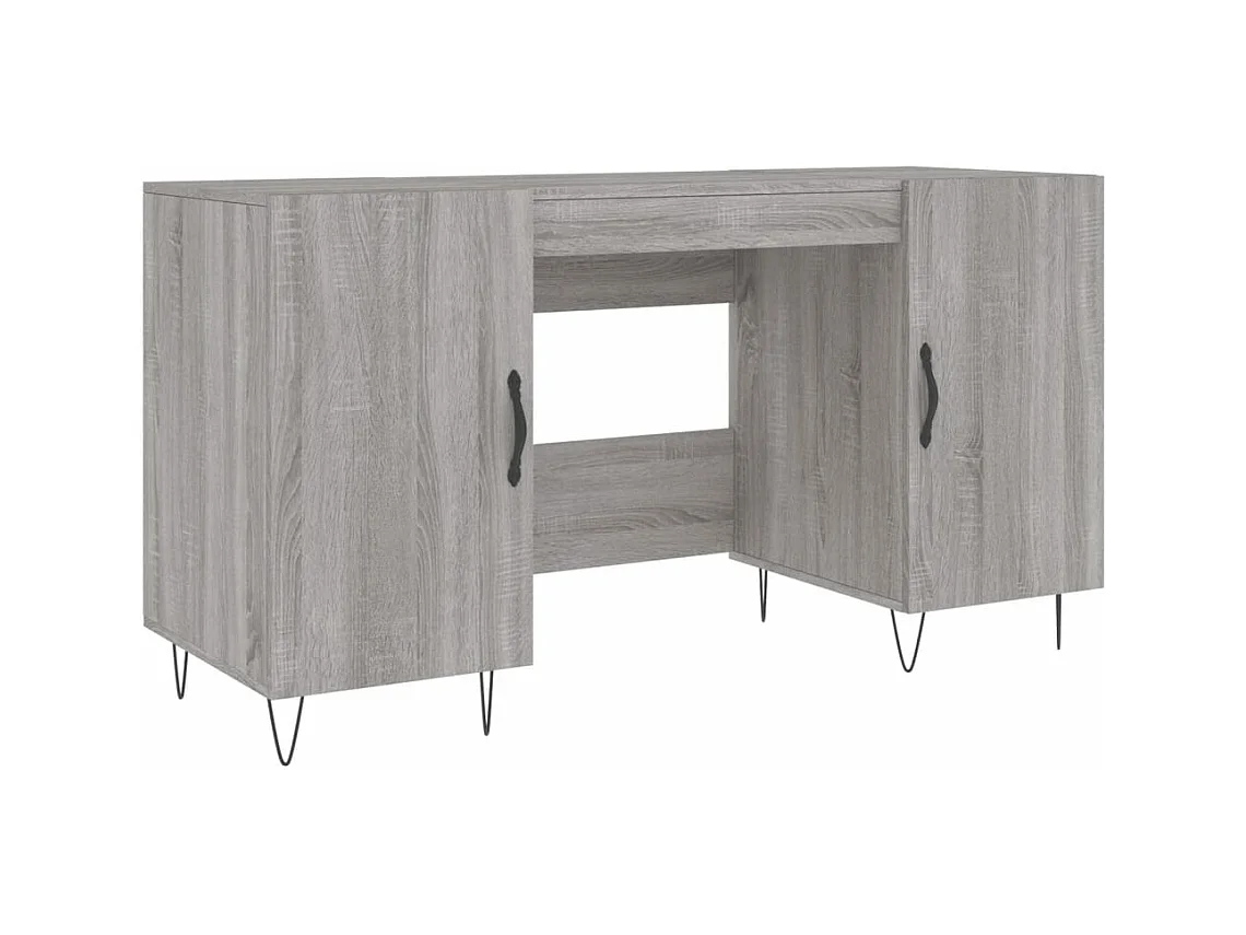 Bureau sonoma gris 140x50x75 bois d'ingénierie
