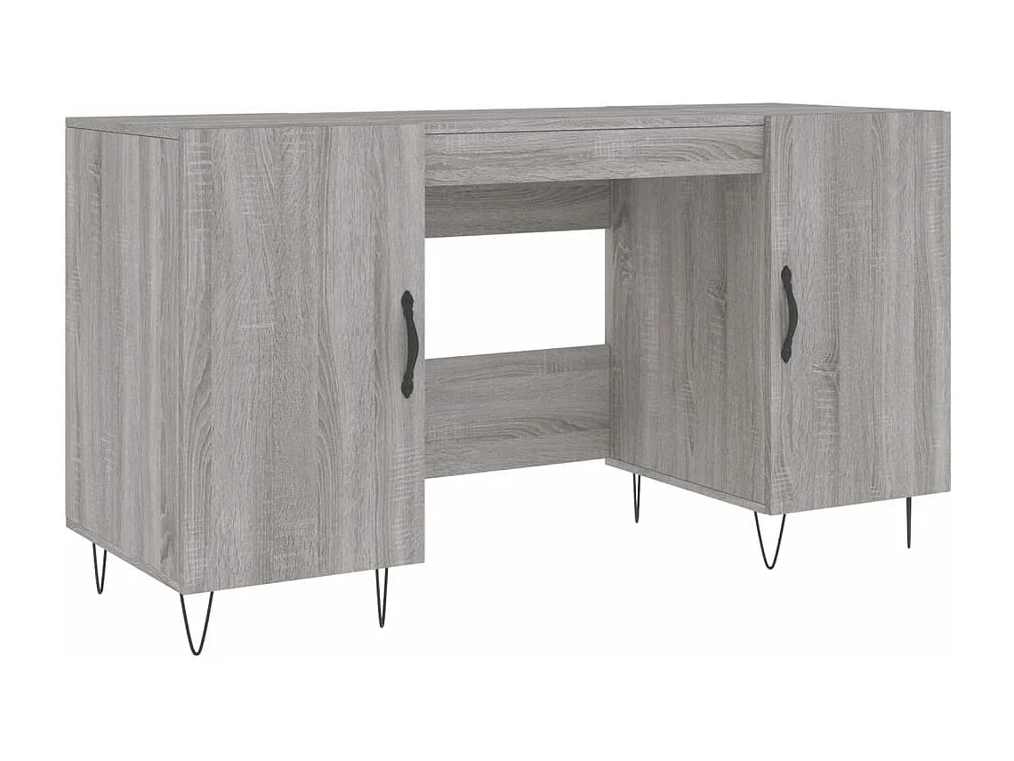 Bureau sonoma gris 140x50x75 bois d'ingénierie