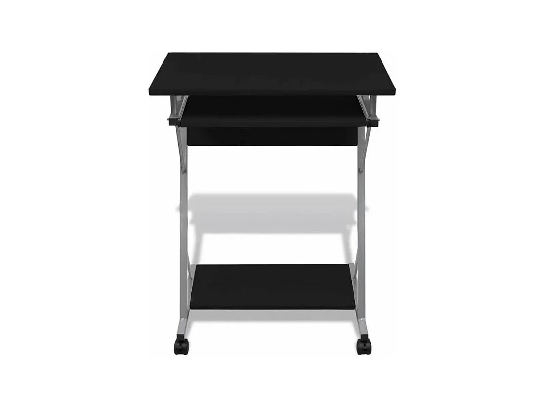 Bureau informatique bois noir métal Sirya