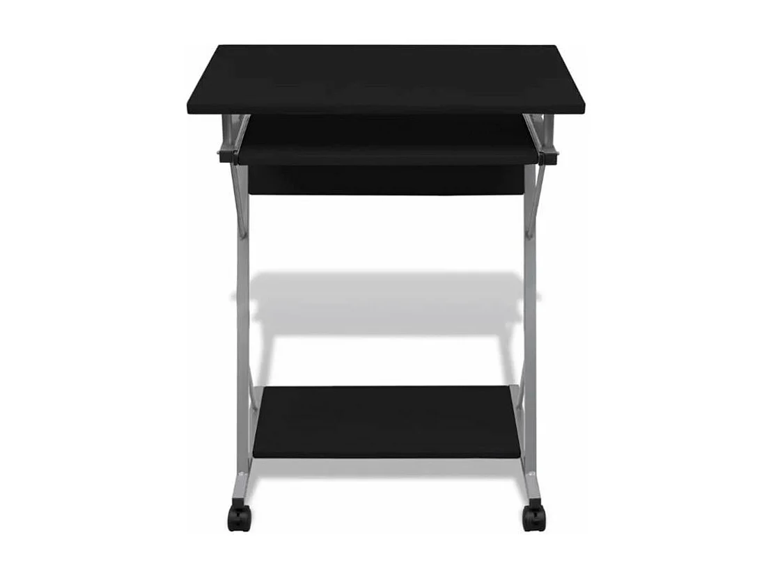 Bureau informatique bois noir métal Sirya