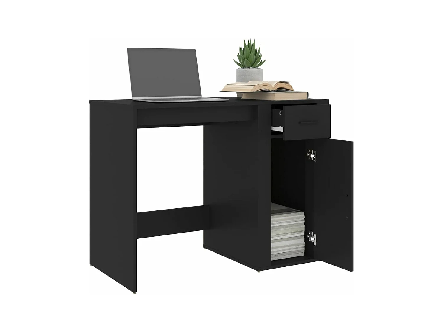 Bureau Noir 100x49x75 Bois d'ingénierie