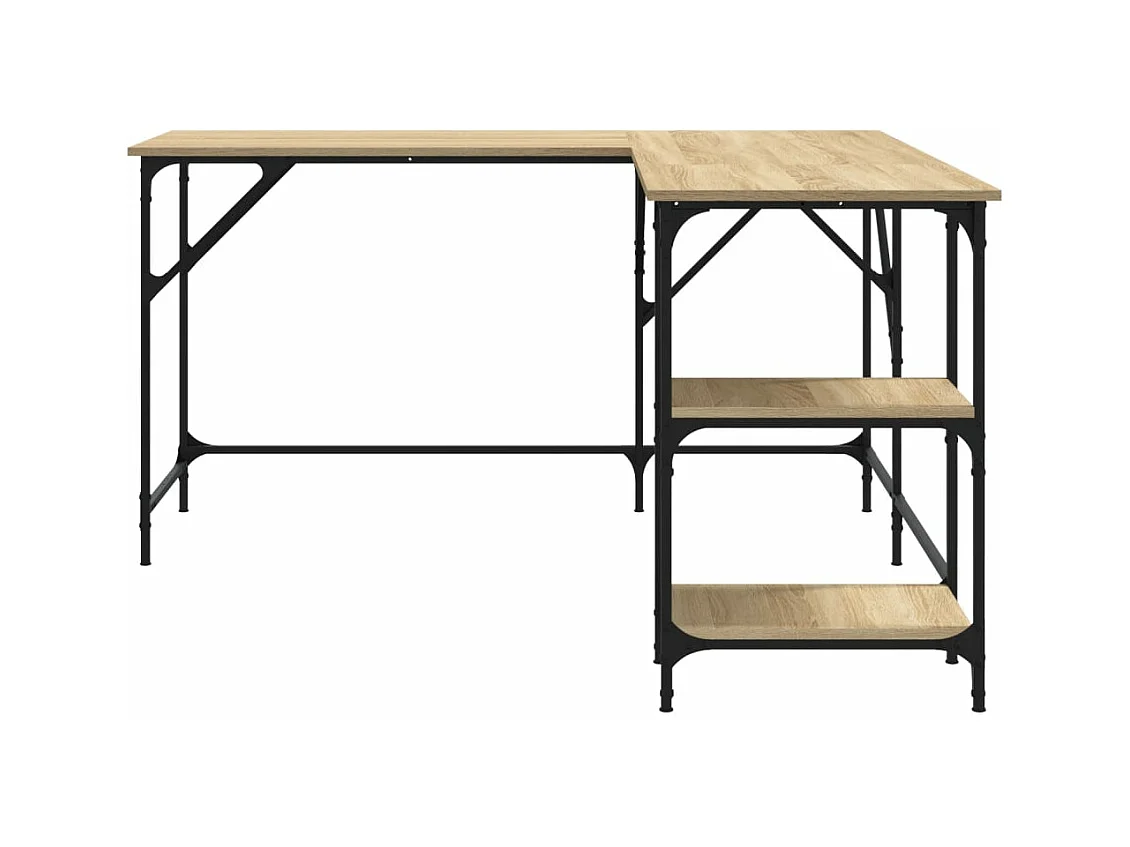 Bureau chêne sonoma 139x139x75 bois d'ingénierie