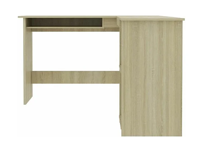 Bureau d'angle 1 tiroir 2 étagères chêne sonoma Jayden