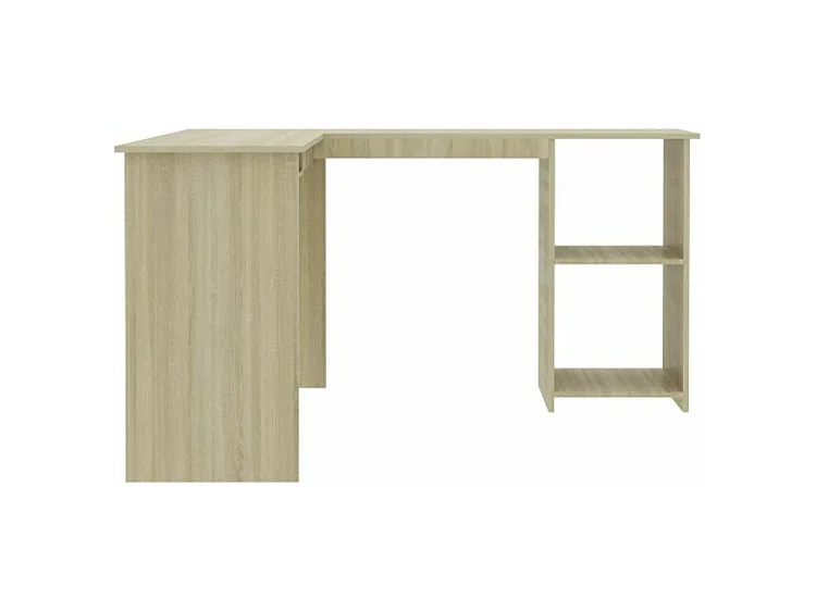 Bureau d'angle 1 tiroir 2 étagères chêne sonoma Jayden