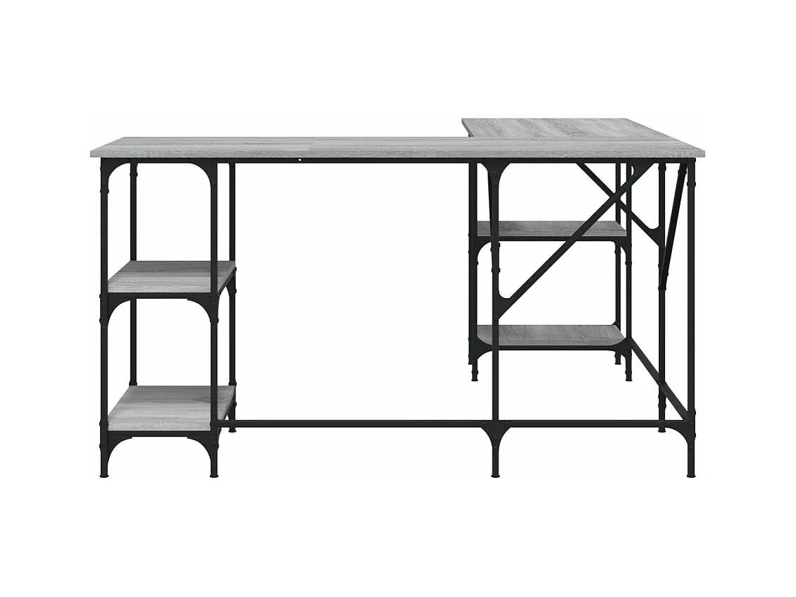 Bureau sonoma gris 139x139x75 bois d'ingénierie