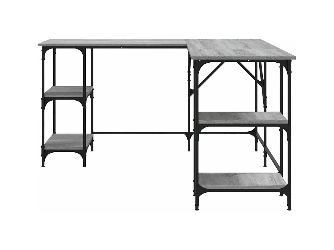 Bureau sonoma gris 139x139x75 bois d'ingénierie
