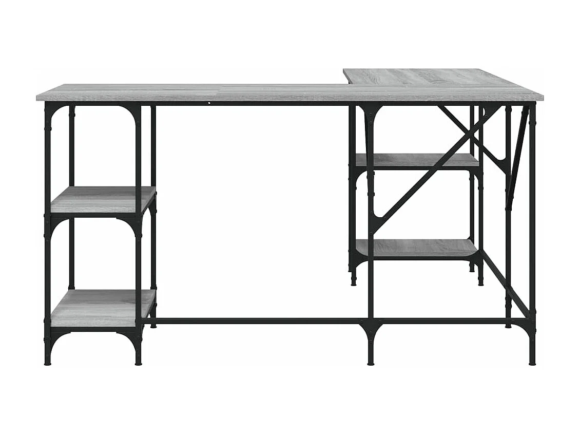 Bureau sonoma gris 139x139x75 bois d'ingénierie