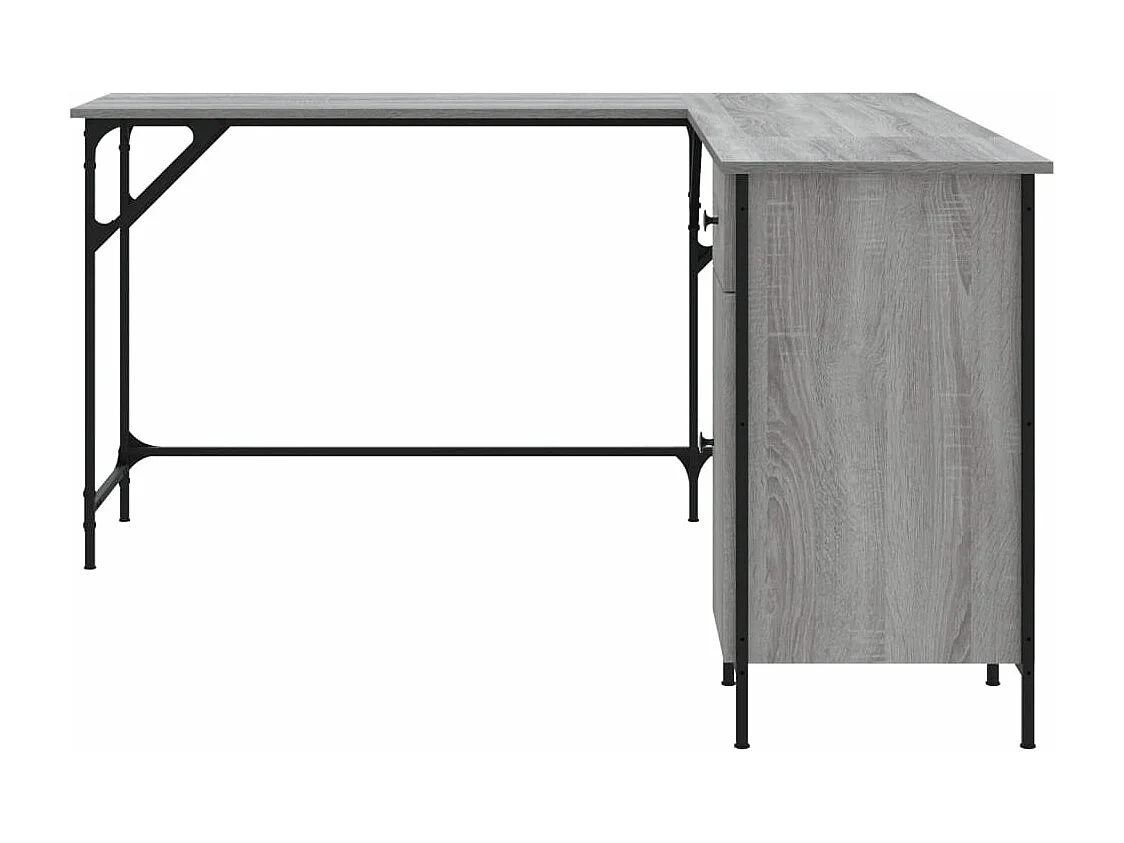 Bureau sonoma gris 141x141x75 bois d'ingénierie
