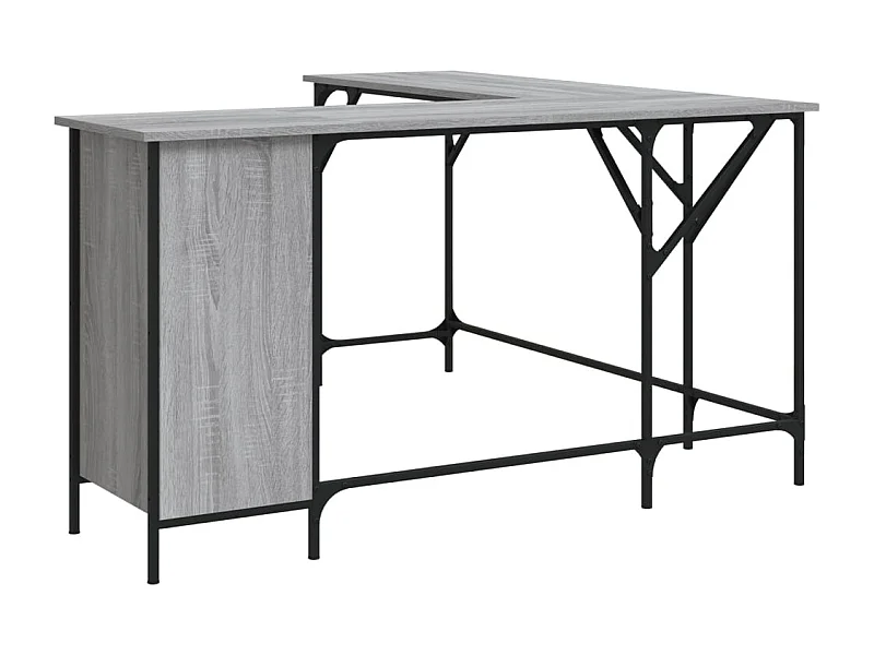 Bureau sonoma gris 141x141x75 bois d'ingénierie