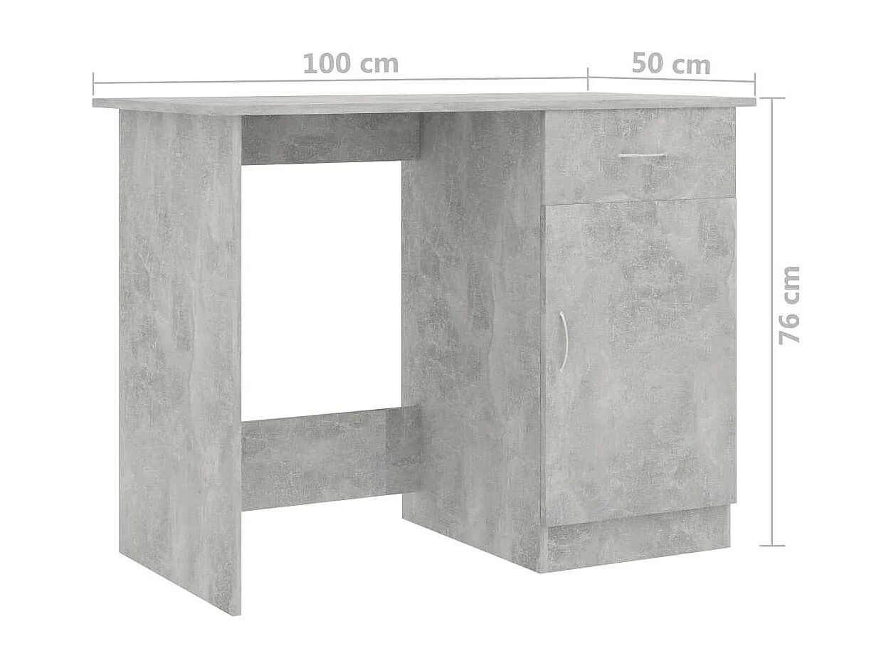 Bureau Gris béton 100 x 50x76