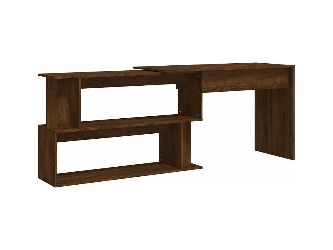 Bureau d'angle Chêne marron 200x50x76 Bois d'ingénierie