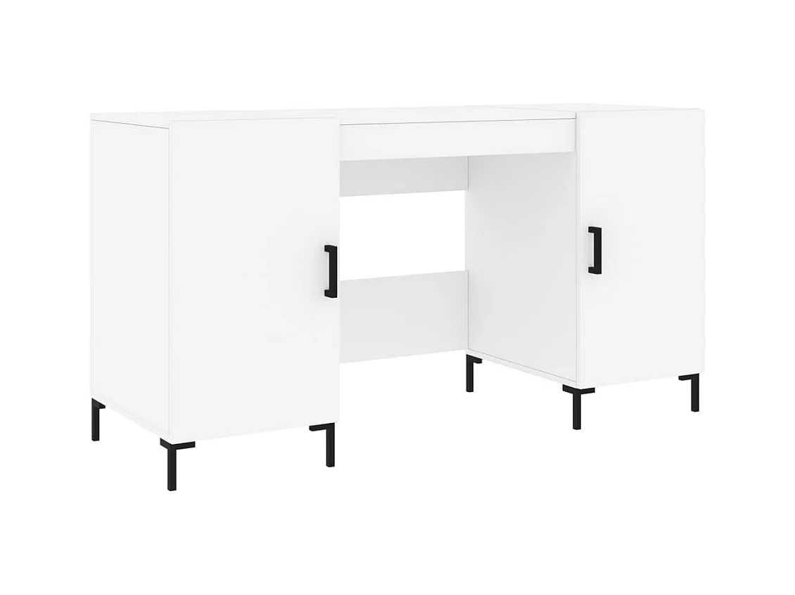 Bureau blanc 140x50x75 bois d'ingénierie