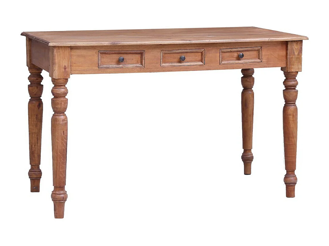 Bureau avec tiroirs 117x57x75 Bois de récupération massif