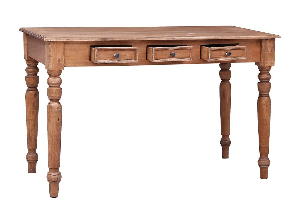 Bureau avec tiroirs 117x57x75 Bois de récupération massif