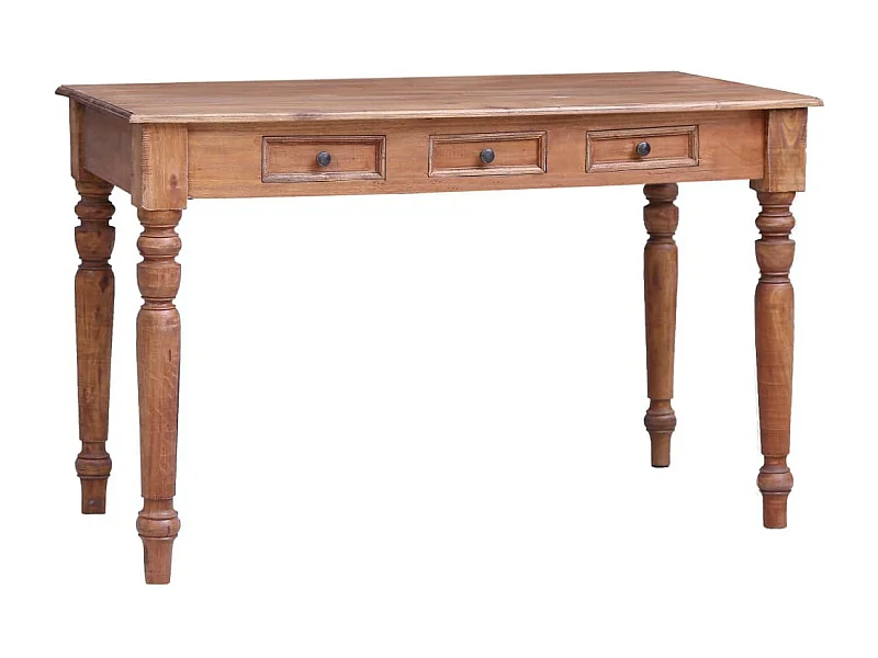 Bureau avec tiroirs 117x57x75 Bois de récupération massif