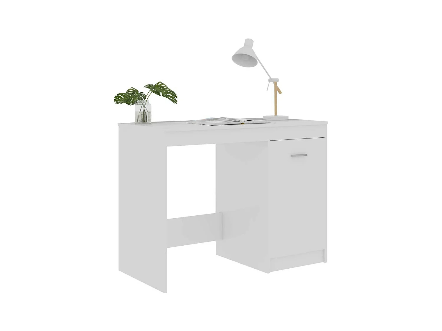 Bureau blanc brillant 100x50x76 Klacika