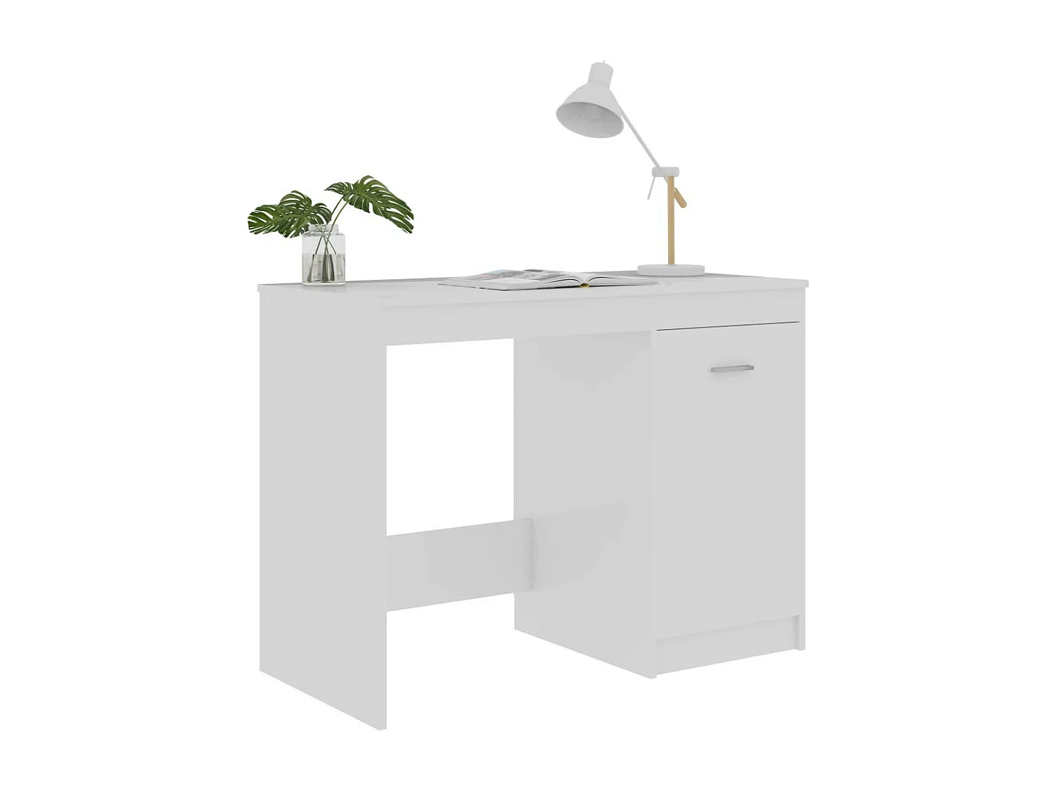 Bureau blanc brillant 100x50x76 Klacika