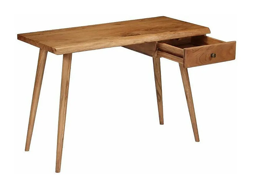 Bureau 1 tiroir acacia massif laqué Katani