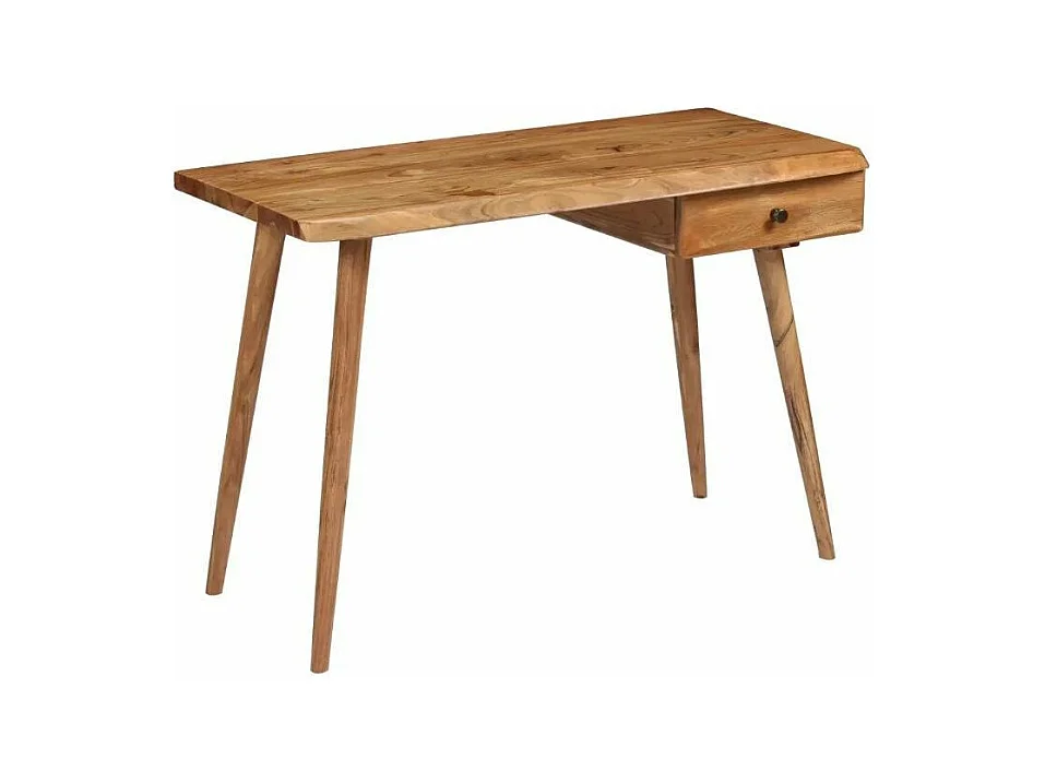 Bureau 1 tiroir acacia massif laqué Katani